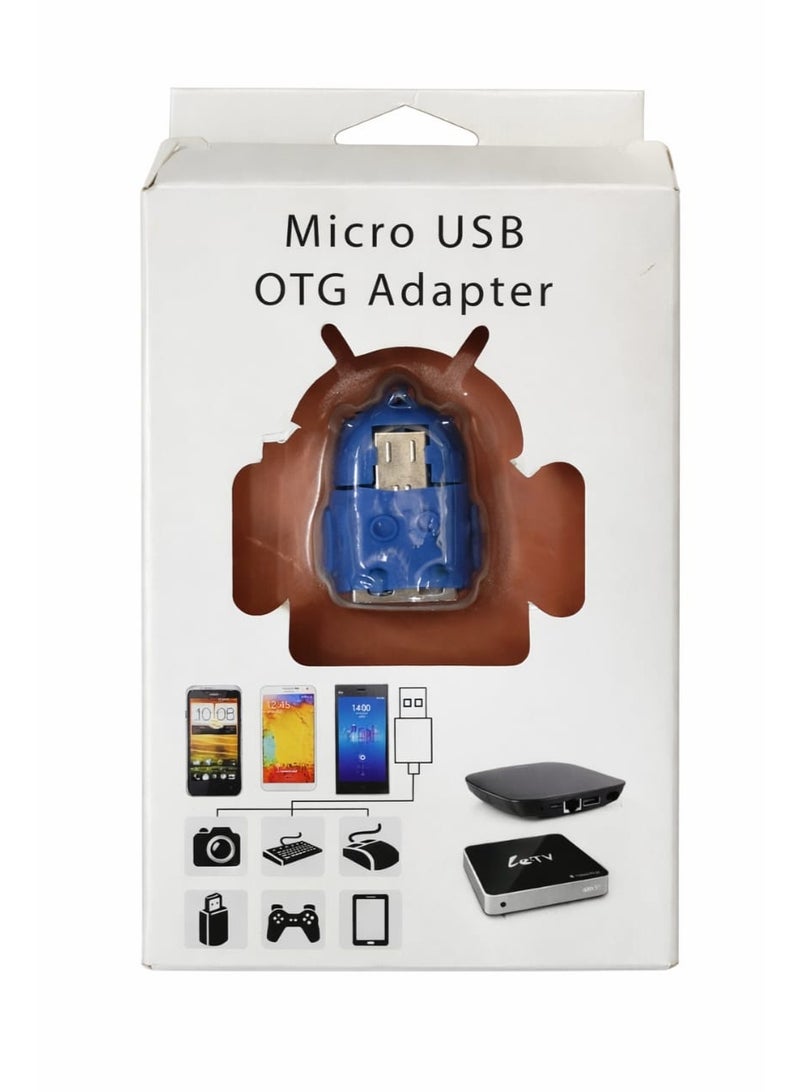 OTG USB to Micro USB Adapter with Mini Ports for Tablets, Android Devices, Samsung, and Xiaomi. Number of Ports: 1. Multiple Colors. - Image 1
